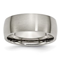 Chisel Titanium Brushed 8mm Half Round Band view 1
