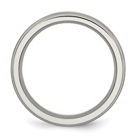Chisel Titanium Brushed and Polished 6mm Grooved Edge Band view 2