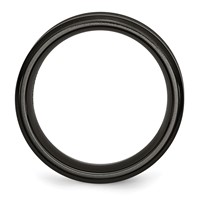 Chisel Titanium Black Ti Polished Concave 9mm Band view 2