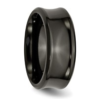 Chisel Titanium Black Ti Polished Concave 9mm Band view 4