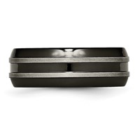 Titanium Grey & Black Ti Brushed and Polished 8mm Band view 3