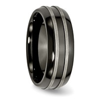 Titanium Grey & Black Ti Brushed and Polished 8mm Band view 4