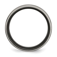 Chisel Titanium Grey and Black Ti Polished 8mm Band view 2