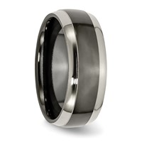 Chisel Titanium Grey and Black Ti Polished 8mm Band view 4