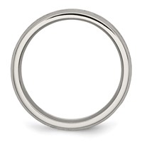 Chisel Titanium Brushed Center 6mm Beveled Edge Band view 2