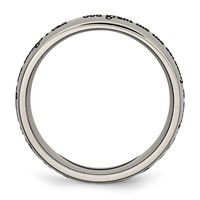 Chisel Titanium Polished Serenity Prayer Laser Design 8mm Band view 2