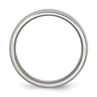 Chisel Titanium Polished 8mm Half Round Band view 2