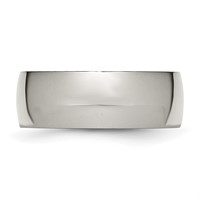 Chisel Titanium Polished 8mm Half Round Band view 3