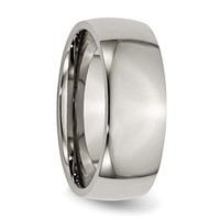 Chisel Titanium Polished 8mm Half Round Band view 4