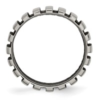 Chisel Titanium Polished Band with Black IP-plated Wire 6mm view 2