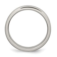 Chisel Titanium Brushed and Polished 4mm Grooved Band view 2