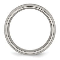 Chisel Titanium Brushed and Polished 8mm Grooved Band view 2
