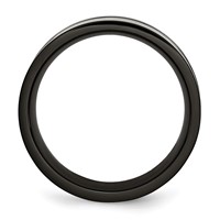 Chisel Titanium Polished Black IP-plated Band with Carbon Fiber Inlay 9mm view 2