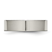 Chisel Titanium Polished 6mm Flat Band view 3