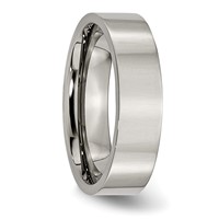 Chisel Titanium Polished 6mm Flat Band view 4