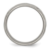 Chisel Titanium Satin 6mm Swirl Design Band view 2