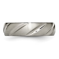 Chisel Titanium Satin 6mm Swirl Design Band view 3