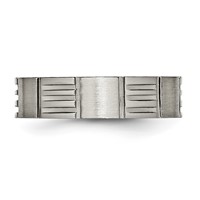 Titanium Satin and Polished 6mm Notched Band view 3