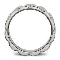 Titanium Satin and Polished 8mm Notched Band view 2