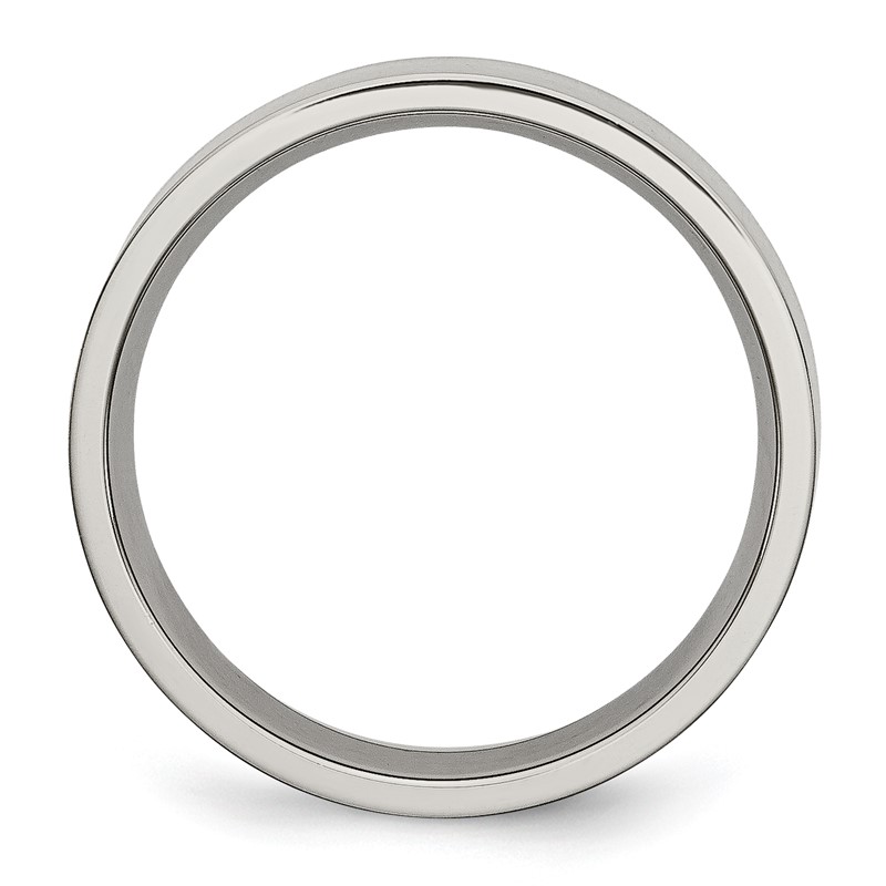 Chisel Titanium Brushed 6mm Flat Band