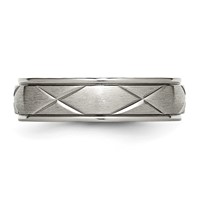Titanium X-Design 6mm Satin Band view 3
