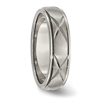 Titanium X-Design 6mm Satin Band view 4