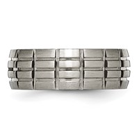 Titanium Satin 8mm Notched and Grooved Band view 3