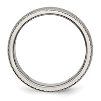 Chisel Titanium Polished and Textured 6mm Band view 2