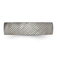 Chisel Titanium Polished and Textured 6mm Band view 3