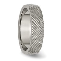 Chisel Titanium Polished and Textured 6mm Band view 4