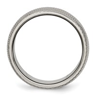 Chisel Titanium Polished and Textured 8mm Band view 2