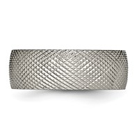 Chisel Titanium Polished and Textured 8mm Band view 3