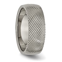 Chisel Titanium Polished and Textured 8mm Band view 4
