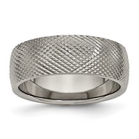 Chisel Titanium Polished and Textured 8mm Band view 1