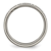 Chisel Titanium Brushed Serenity Prayer Laser Design 8mm Flat Band view 2
