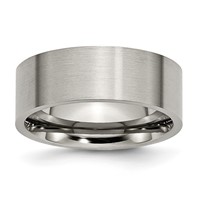 Chisel Titanium Brushed 8mm Flat Band view 1