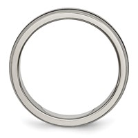 Titanium Enameled Grooved 6mm Satin Band view 2