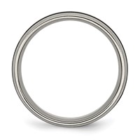 Titanium Enameled 8mm Satin Band view 2