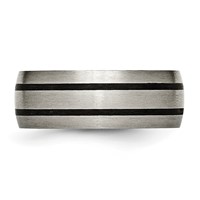 Titanium Enameled 8mm Satin Band view 3