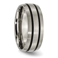 Titanium Enameled 8mm Satin Band view 4