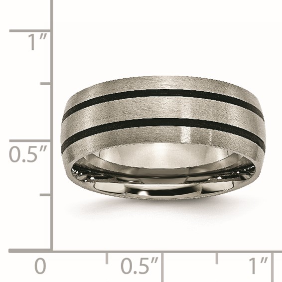 Titanium Enameled 8mm Satin Band