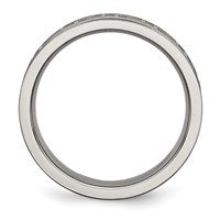 Titanium Greek Key 6mm Satin & Polished Band view 2