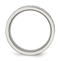 Titanium Greek Key 8mm Satin & Polished Band view 2