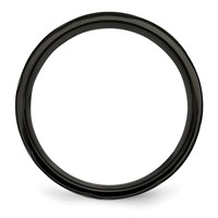 Chisel Titanium Brushed and Polished Black IP-plated Swirl Design 8mm Band view 2