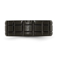Chisel Titanium Brushed and Polished Black IP-plated 8mm Notched Band view 3