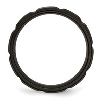 Titanium Brushed and Polished Black IP-plated 8mm Grooved Band view 2