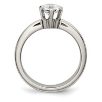 Titanium CZ Ring view 2