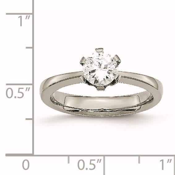 Titanium CZ Ring