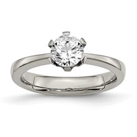 Titanium CZ Ring view 1