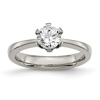 Titanium CZ Ring